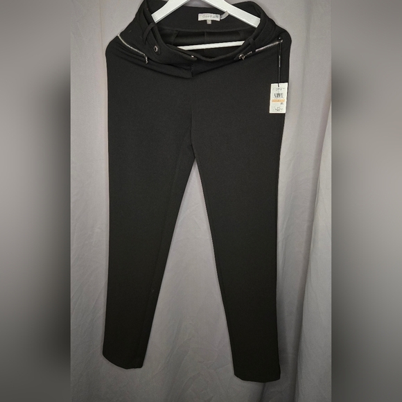 NWT Calvin Klein Black Slim Fit Ankle Pants - Size 2 - Picture 1 of 7